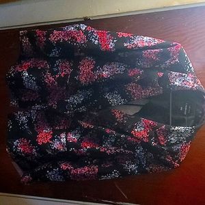 Lane Bryant, blazer, black with floral print, size 22